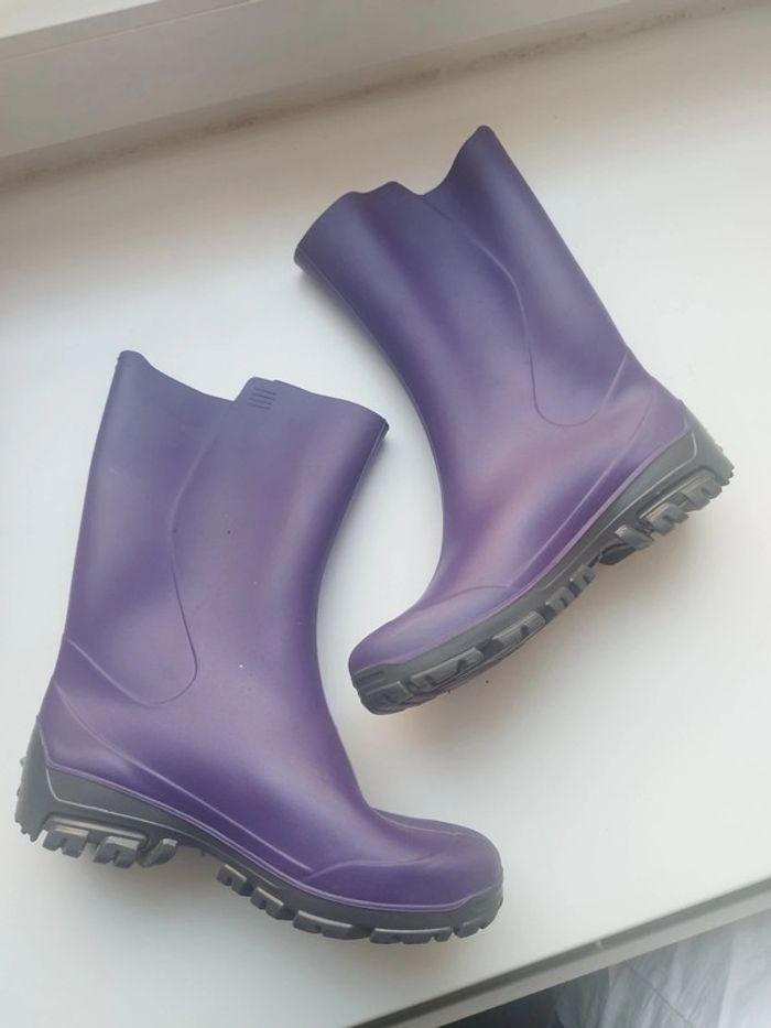 Bottes pluie violette