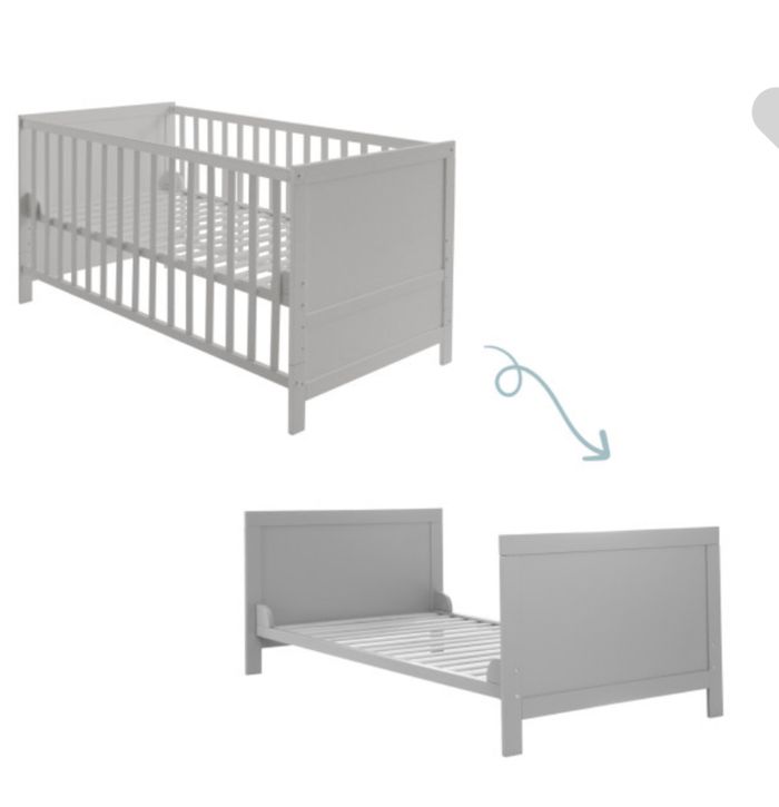 Lit évolutif 70x140 gris - photo numéro 3