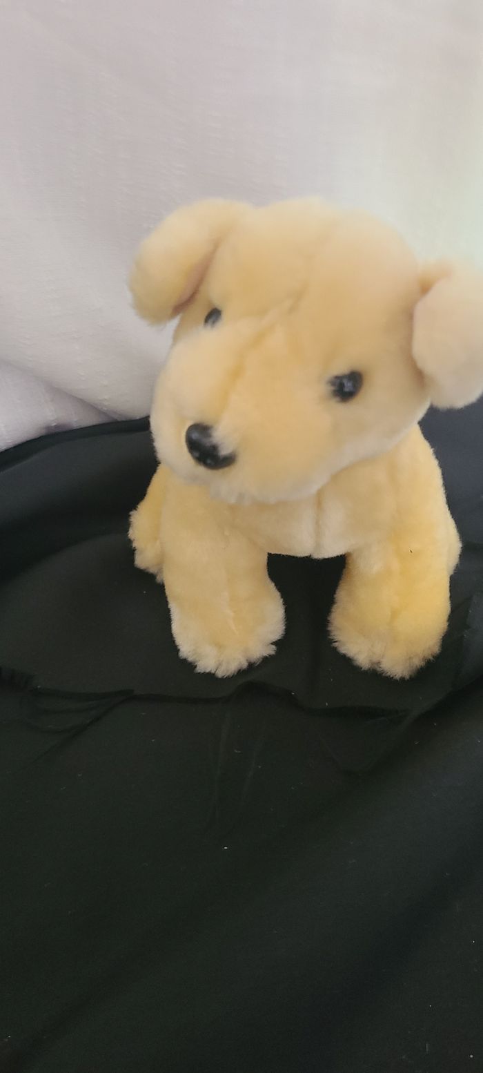 peluche petit labrador beige 15 cm - Jemini