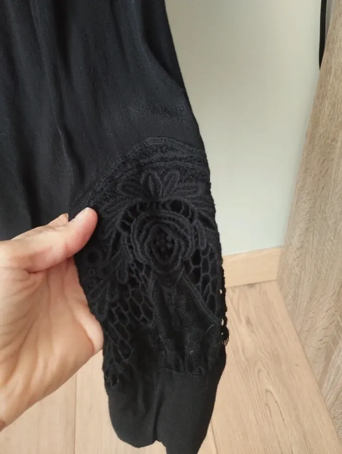 Chemise noire avec dentelle Promod 36 - photo numéro 4