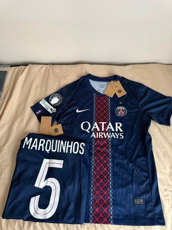 Maillot PSG 2025/2026 Marquinhos Badge UEFA Taille M