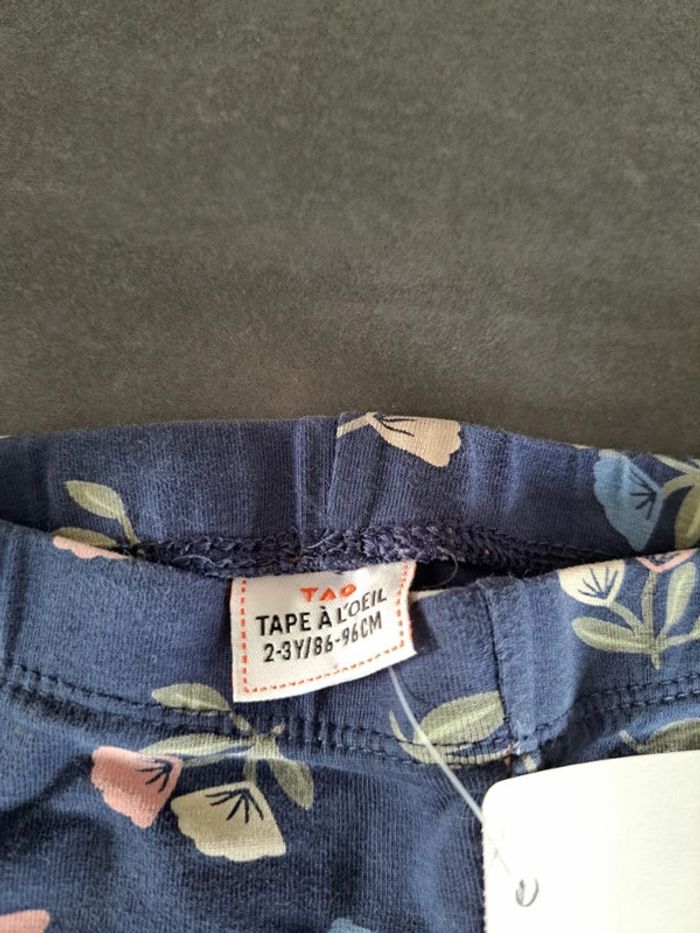 legging fleurs bleu TAO 2-3 ans - photo numéro 2