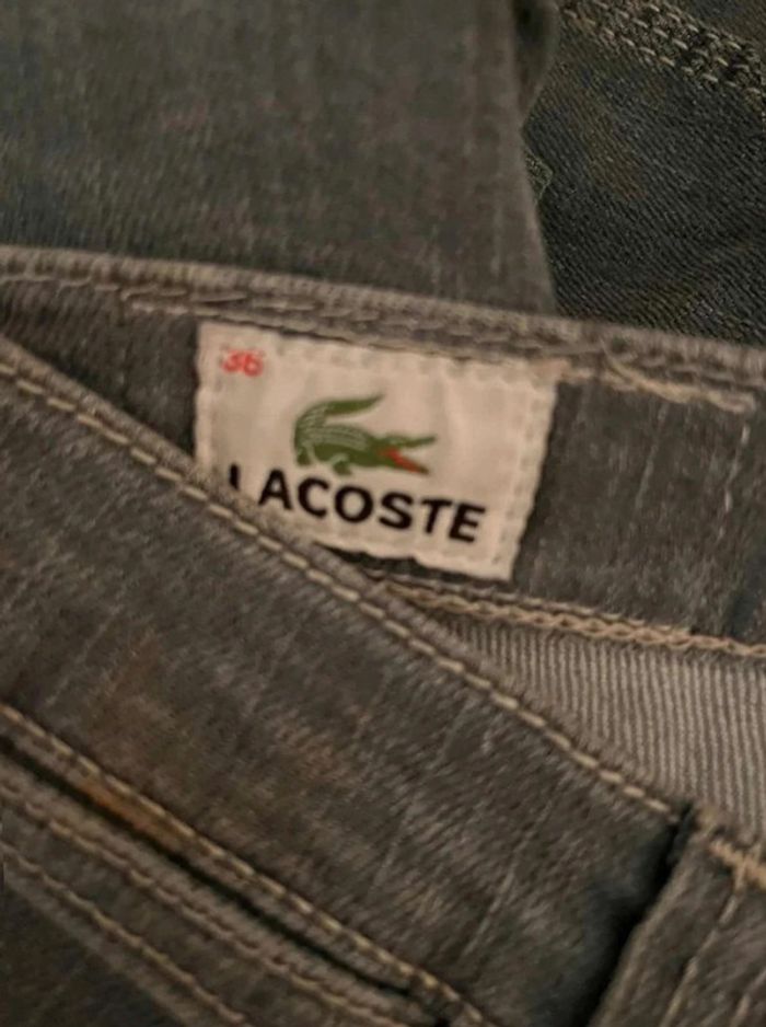 Jean femme  Lacoste 36 gris - photo numéro 6