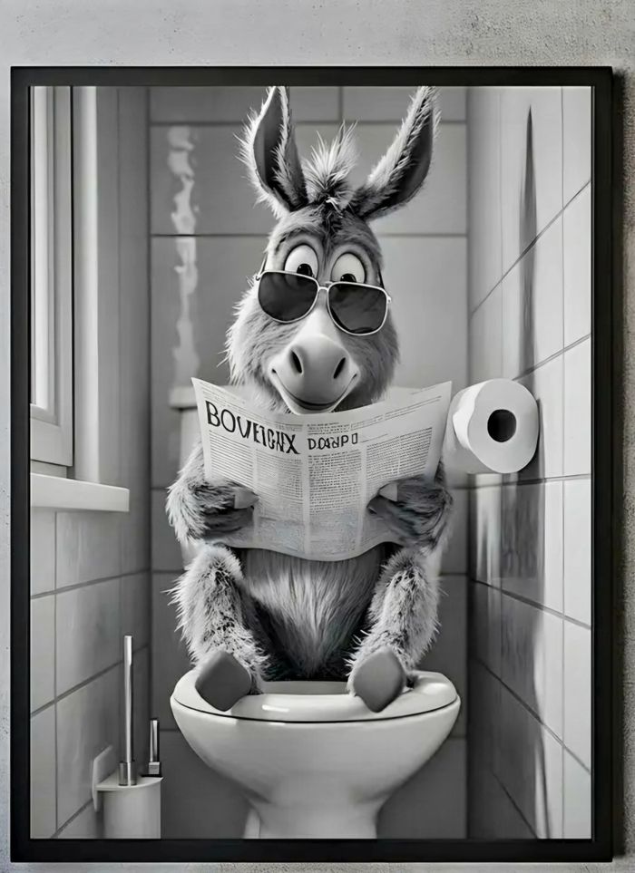 Cadre photo déco toilette