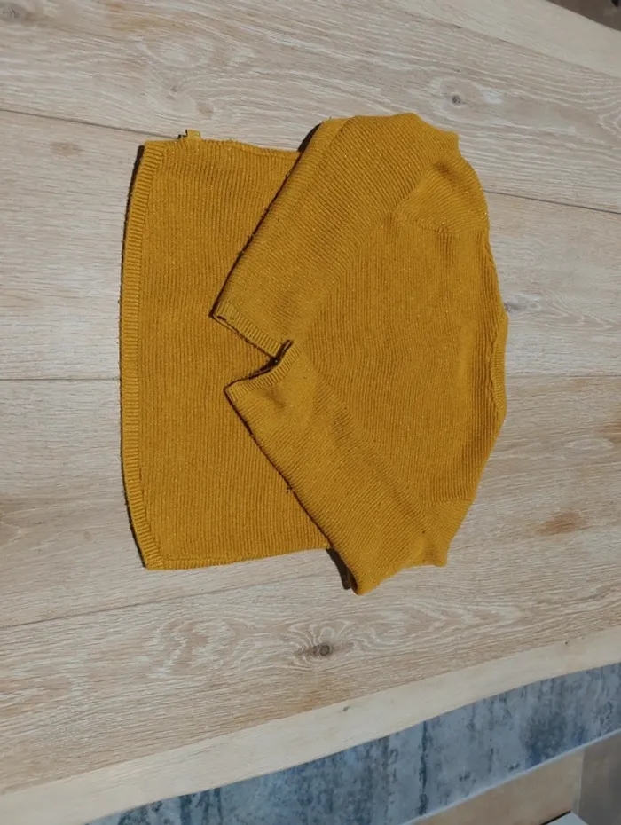 Gilet moutarde brillant Okaïdi - photo numéro 3