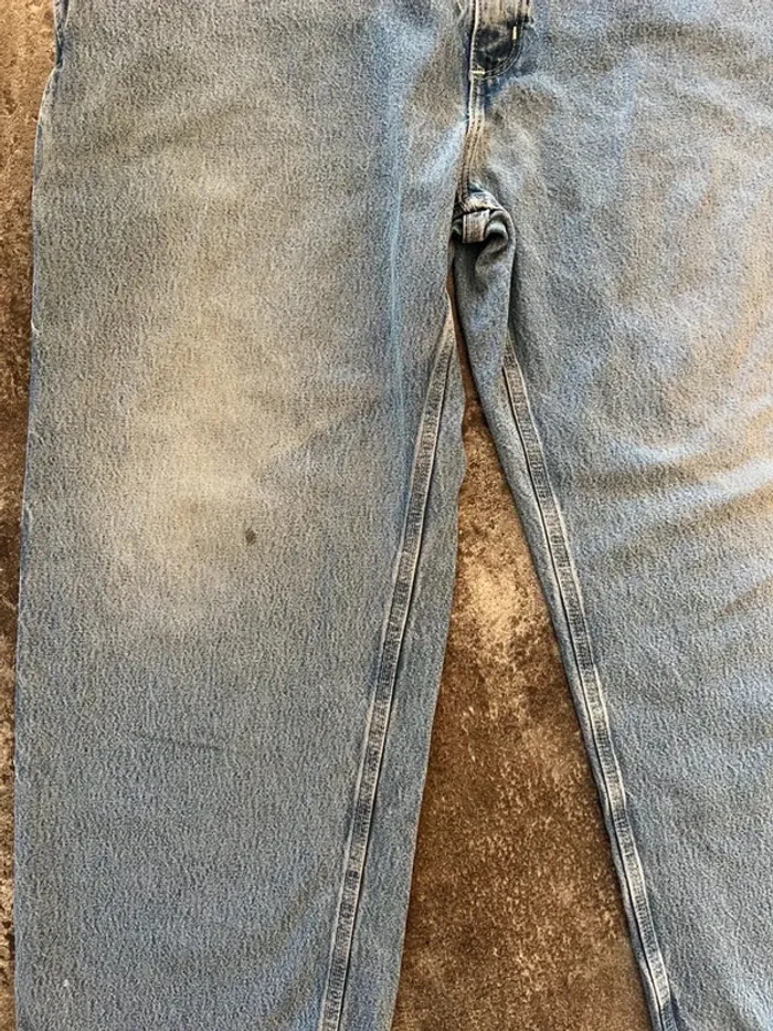Jean coton bleu droit homme Carhartt W42 L32 Pantalón recto hombre dritti uomo Gerade Herren - photo numéro 5