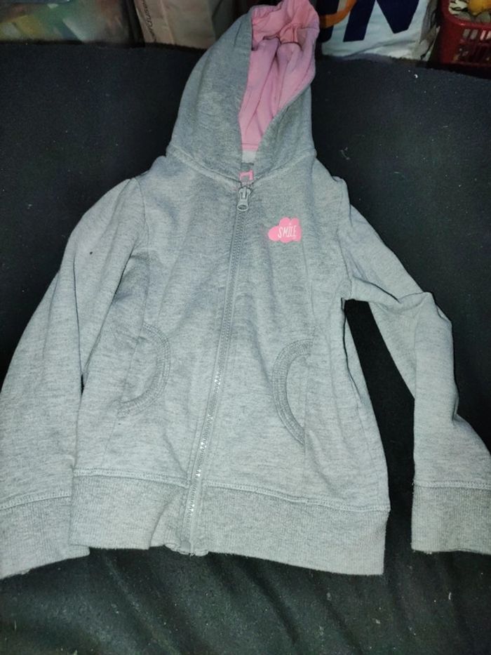 Sweat la halle 4 ans gris et rose