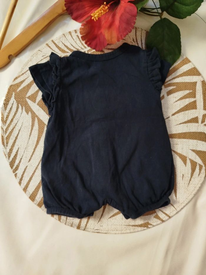 Barboteuse cache cœur bleu marine fille 3 mois Vertbaudet - photo numéro 3