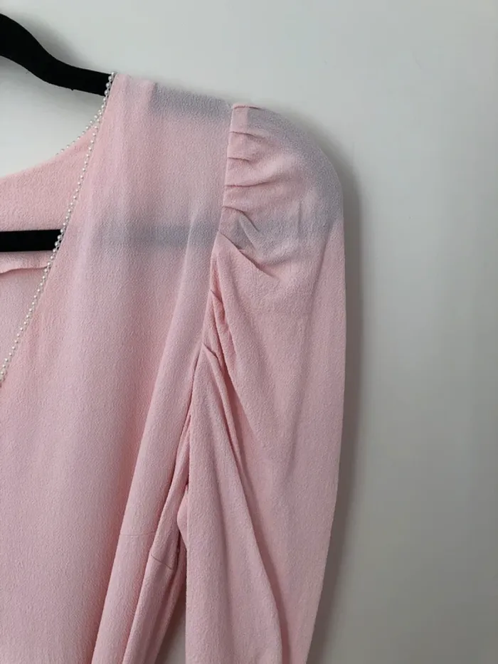 Robe rose poudrée à perles Claudie Pierlot taille 38 - photo numéro 7