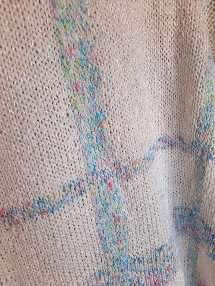 Pull tricoté Main blanc XL - photo numéro 4