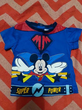T-shirt super Mickey mouse T.3 mois