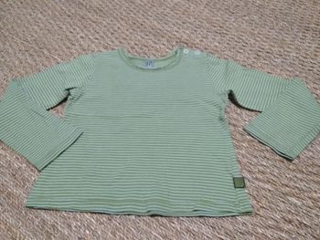 T shirt Lilith rayé vert 6 ans