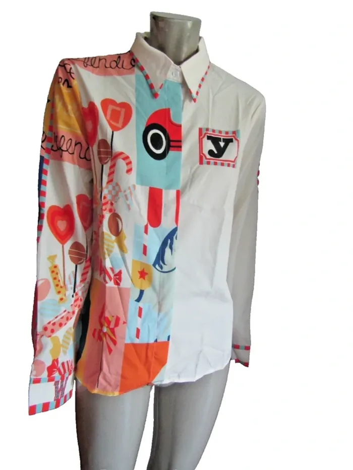 tunique chemise blouse tissu fluide taille indiquée L = 40/42
