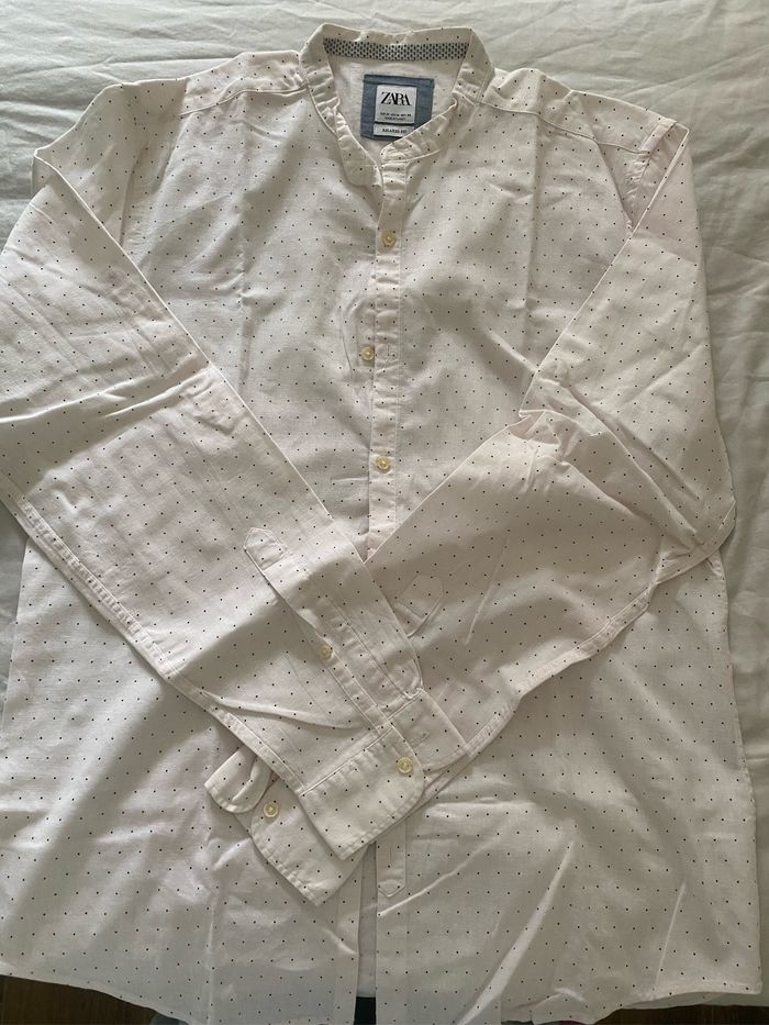 Chemise blanche à pois ZARA Taille M