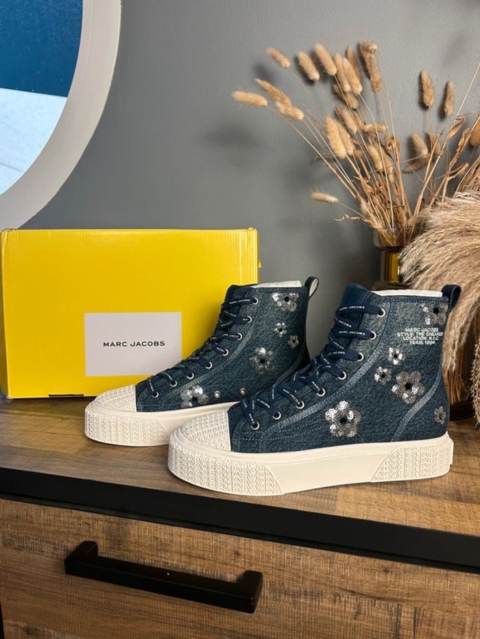 Baskets Montantes Marc Jacobs bleu jeans 39 neuves
