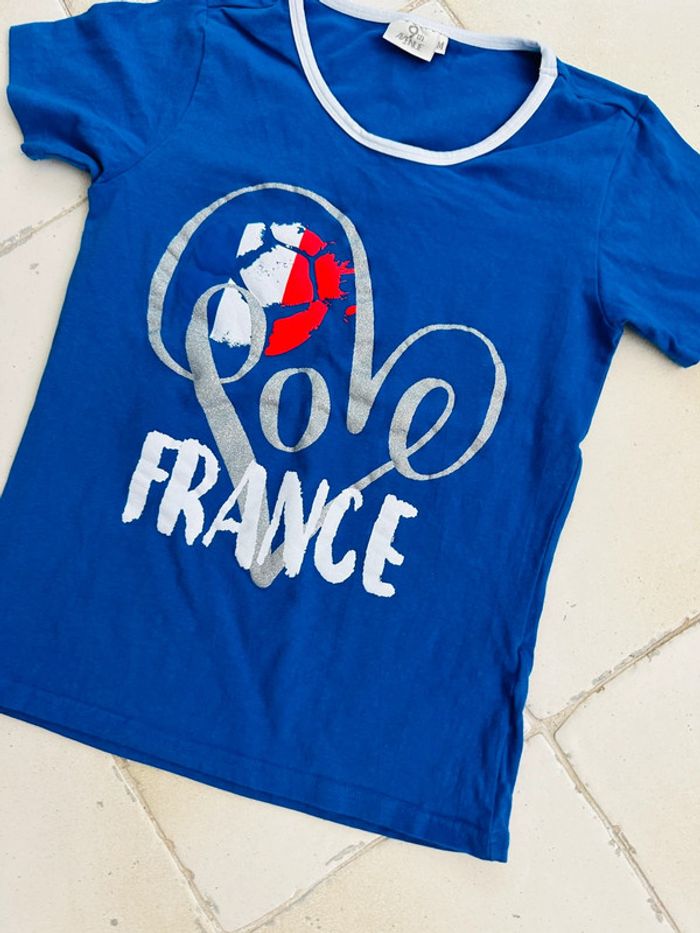 T-shirt bleu manches courtes France - photo numéro 5