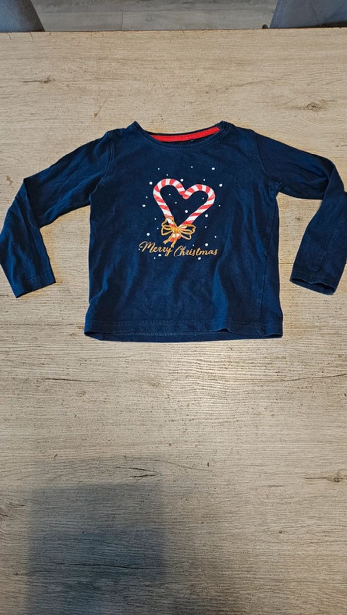 T shirt de Noël à manches longues, Blue Seven, 4 ans, nickel