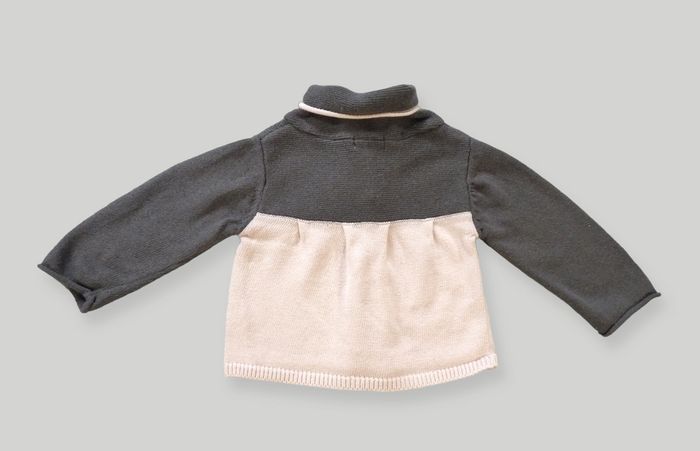 Gilet cardigan tricot rose gris nuage Du Pareil Au Même 6 mois fille - photo numéro 5