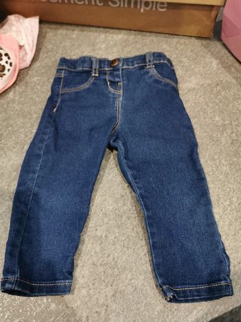 Pantalon jean bébé fille 12 mois