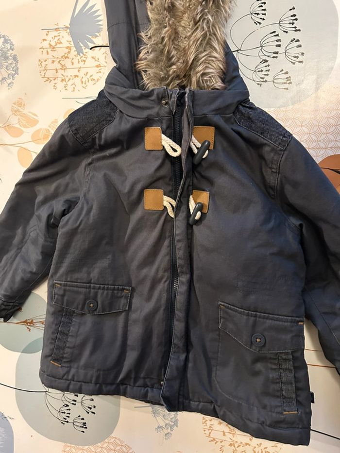 Veste enfant garçon, obaïbi, 3 ans, capuche moumoute, veste chaude hiver - photo numéro 2