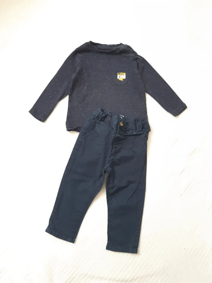 Tenue tee-shirt manches longues et pantalon 18 mois