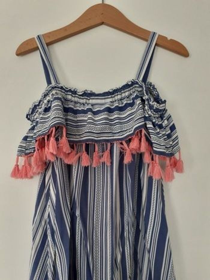 Robe fille été 8 ans / 10 ans bleu et blanc Page one young - photo numéro 2