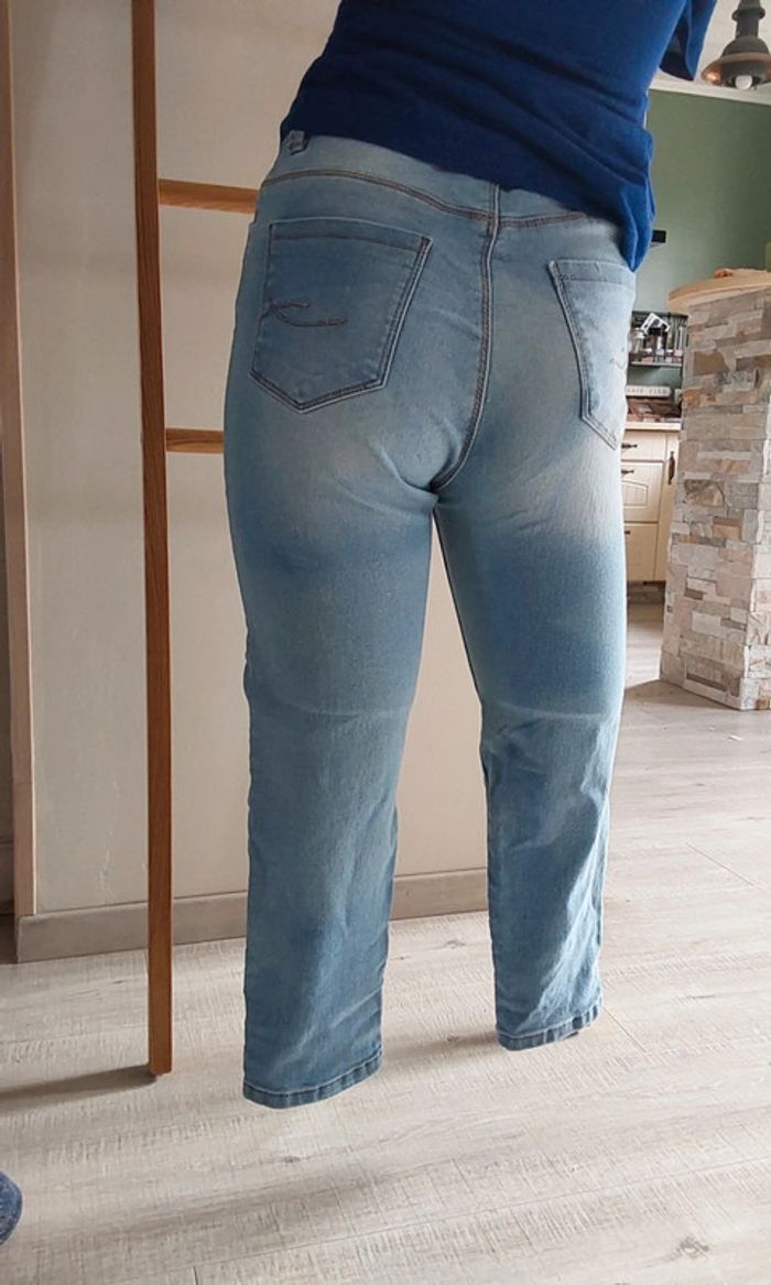 Jean moderne boyfriend bleu clair T 38 - photo numéro 8
