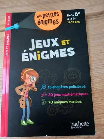 Livre Enfants Jeux et Enigmes de la 6eme à la 5eme