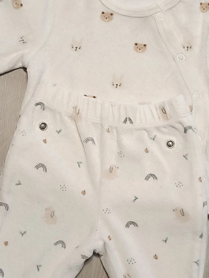 Pyjama 2 pièces bébé fille taille 1 mois - photo numéro 4