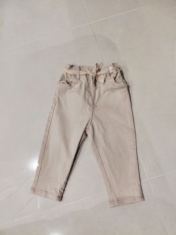 Pantalon jeans beige Kiabi 18 mois 81 cm