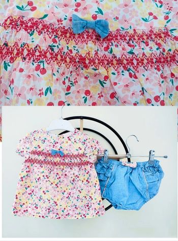 24 mois 2 ans ensemble été sergent major blouse et short 86 cm ( porté 1 fois)