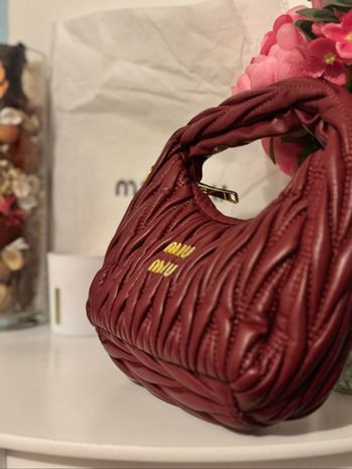 Sac miu miu matelassé - rouge bordeaux