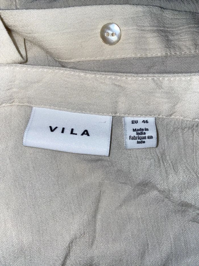 🩵Blouse crème Vila fluide Taille 46 - photo numéro 9