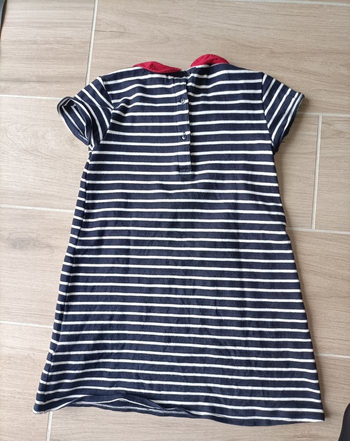 Robe marinière 8 ans fille Du pareil au même manches courtes sequins TBE - photo numéro 2