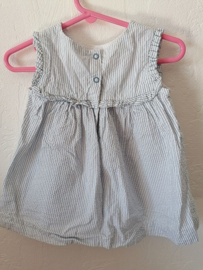 Robe rayures bleues Petit Bateau 6 mois - photo numéro 2