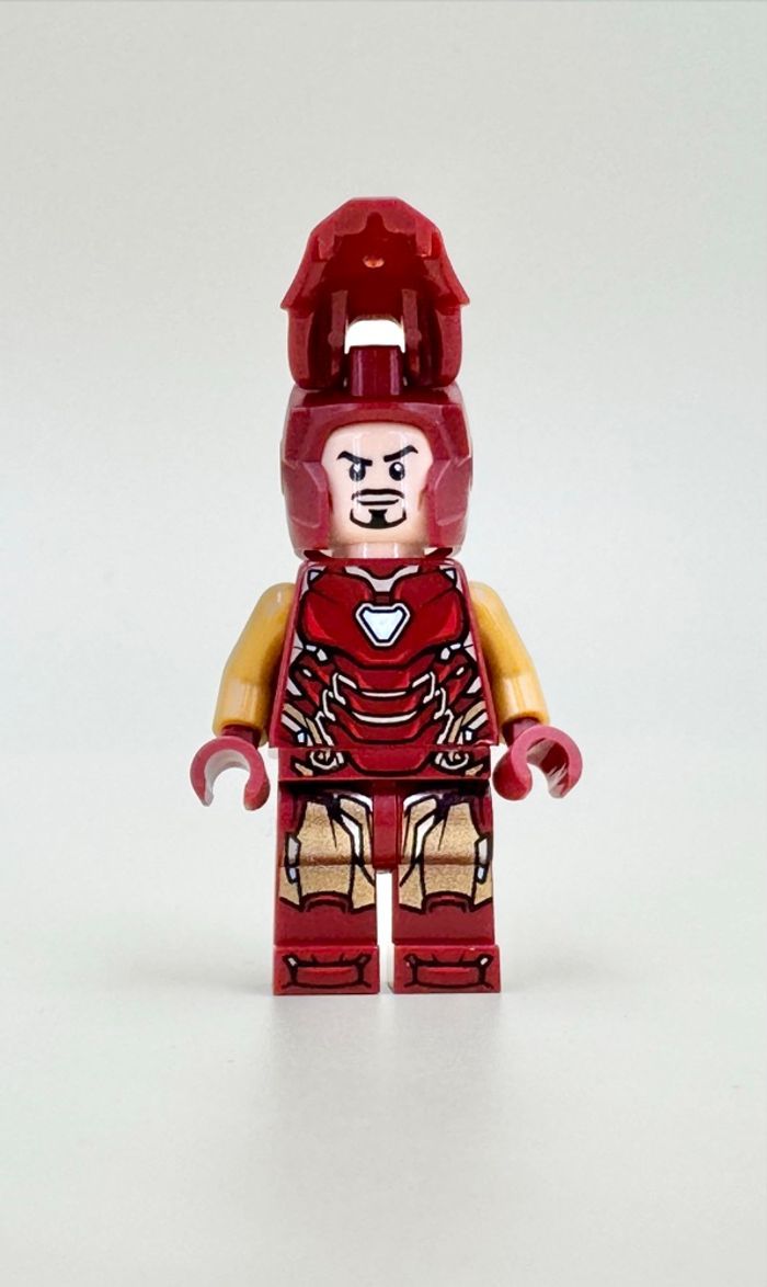 Lego Figurines Super Heroes : Iron Man , bras dorés (visage double expression) - NEUF - photo numéro 3