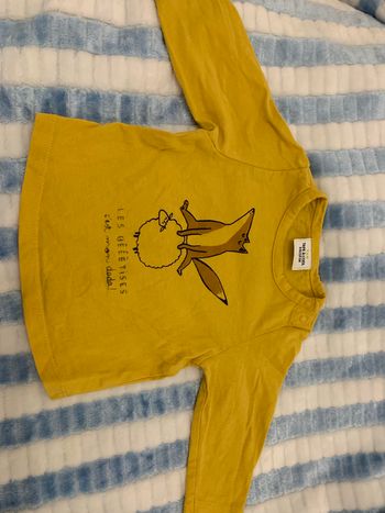 T-shirt manches longues TAO moutarde petit renard