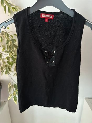 Débardeur noir Jennyfer avec lacet