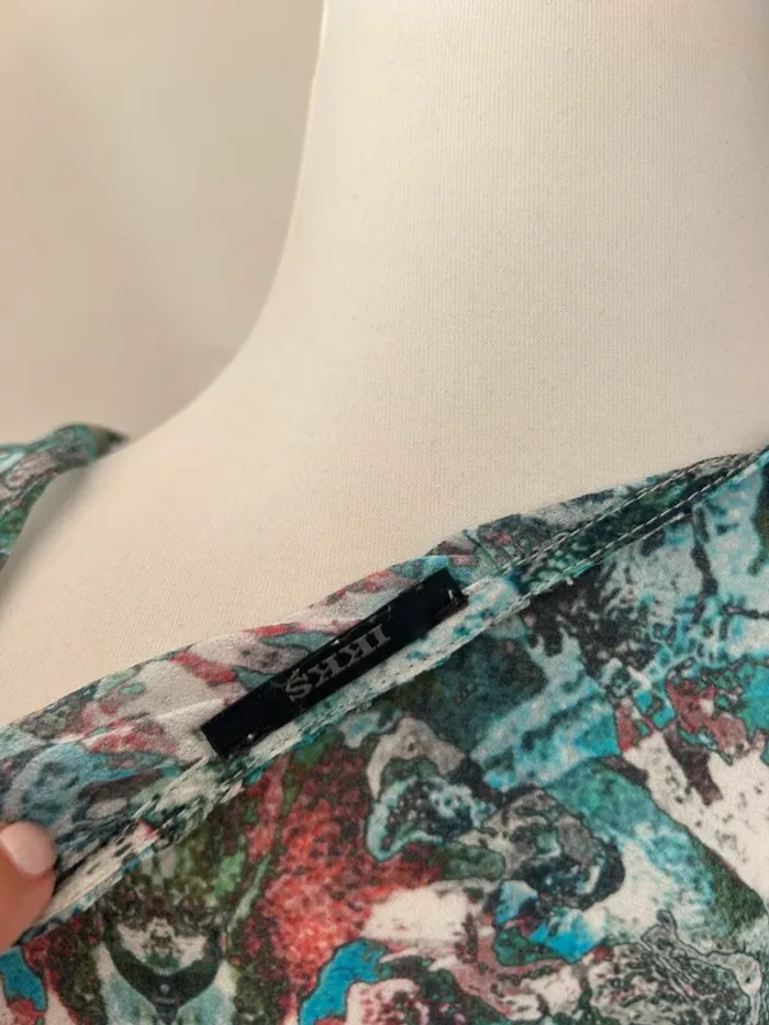 Ikks top, blouse, débardeur,haut imprimé multicolore, femme, taille 44 - photo numéro 6