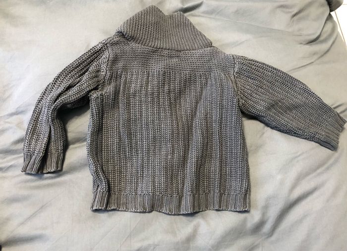 Pull à zip type camionneur gris 3 ans 94 cm - photo numéro 2