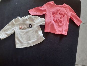 Lot de 2 tee shirt manche longue