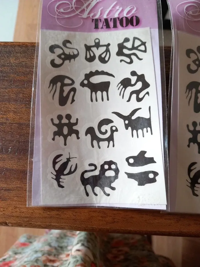 🟩lot 3 planches tatouage tatoo astrologique Neuf - photo numéro 2