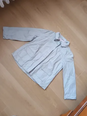 Veste gris Jacadi 10 ans printemps lin coton