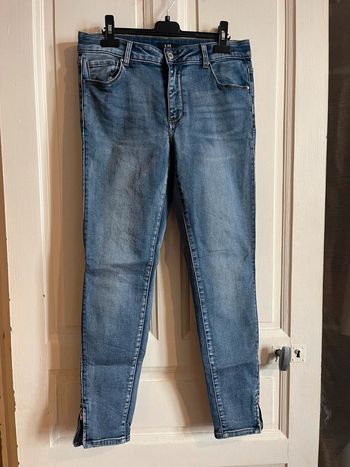 Jeans la halle taille 42 fermeture eclair chevilles