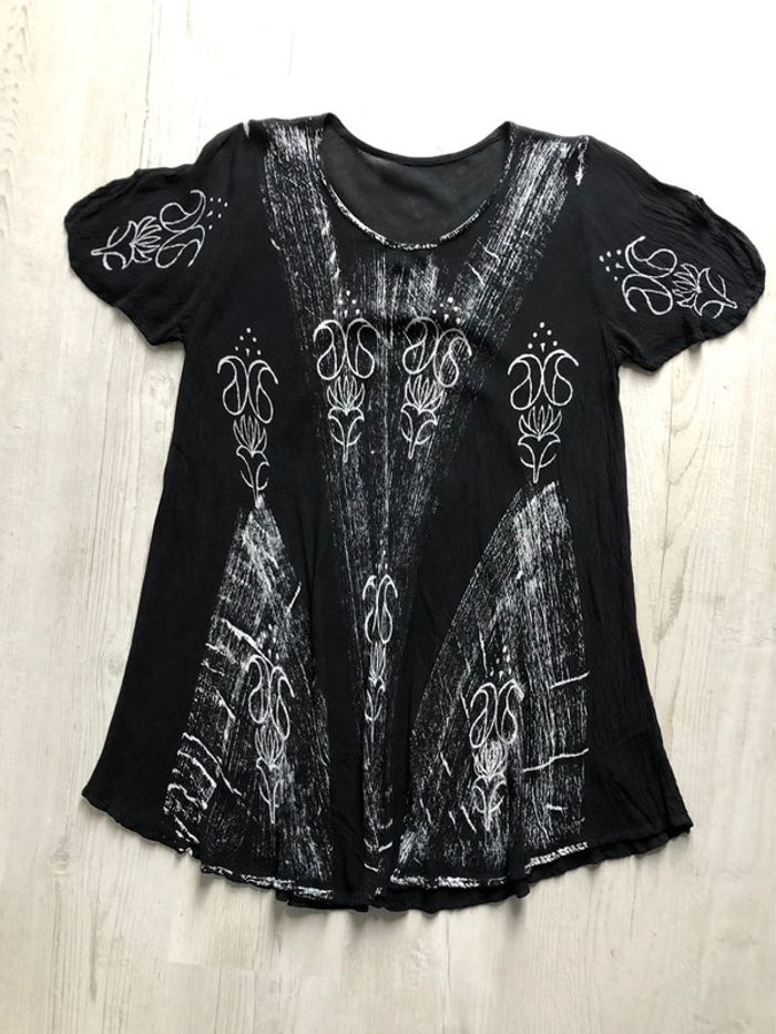 BB21- Robe ample noire/blanche T Unique (40/46) NEUVE - photo numéro 5