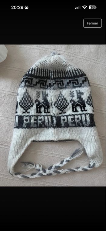 Authentique bonnet péruviens