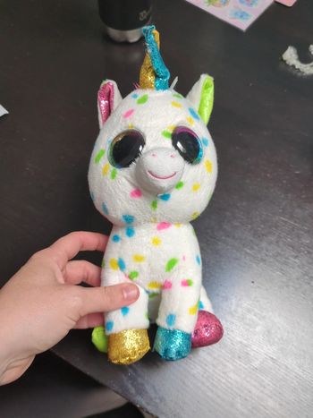 Peluche grande licorne Ty multicolore