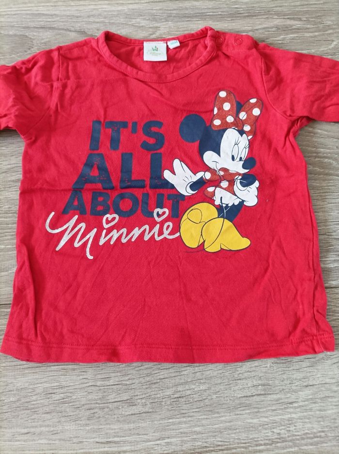 Haut ml rouge Minnie 3 ans