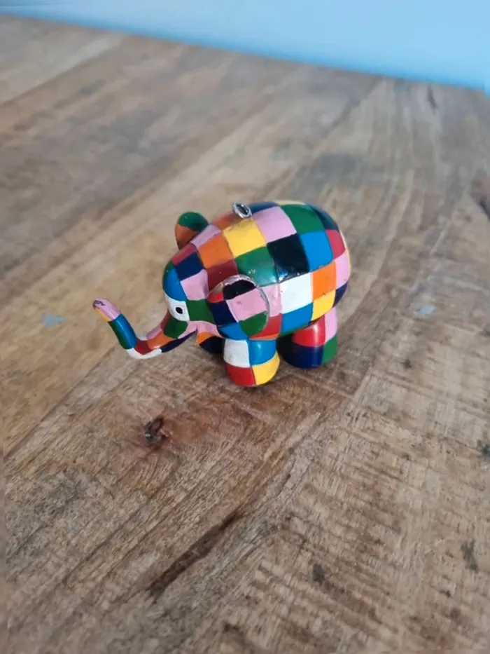 Figurine éléphant elmer plastoy - photo numéro 2