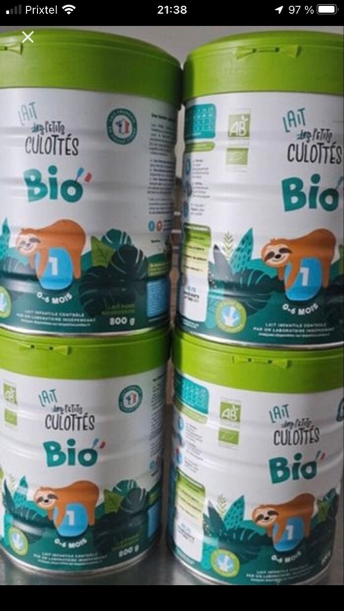 4x Lait les petits culottés